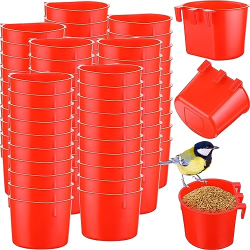 Ziliny Futterspender für Hühner, Vögel, aus Kunststoff, zum Aufhängen, 237 ml, Futterschale für Wildfaule, Haustier, Taube, Geflügel, Papageien, Sittiche, Hahn, Kaninchen, Rot, 120 Stück Ziliny Futterspender für Hühner, Vögel, aus Kunststoff, zum Aufhängen, 237 ml, Futterschale für Wildfaule, Haustier, Taube, Geflügel, Papageien, Sittiche, Hahn, Kaninchen, Rot, 120 Stück von Ziliny