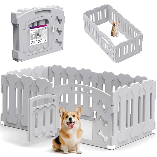 Laufstall für Hunde, 154 x 78 cm, Welpenzaun mit Tor, langlebiger und sicherer Kunststoffstift, für drinnen und draußen, Haustier-Spielbereich, Welpen-Box für Hunde und Welpen, einfach zu montieren Laufstall für Hunde, 154 x 78 cm, Welpenzaun mit Tor, langlebiger und sicherer Kunststoffstift, für drinnen und draußen, Haustier-Spielbereich, Welpen-Box für Hunde und Welpen, einfach zu montieren von Zimoric