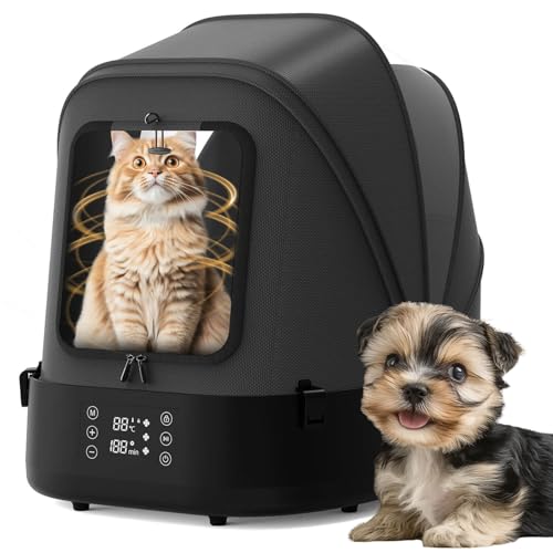 Zimoric Faltbare Smart Pet Dryer Box mit 8 Lüfter 4 Geschwindigkeiten, Automatische Katzentrocknerbox Zeiteinstellung Temperaturregelung, Kleiner Hund Trockenbox, Katzenhaare Blasen 360° Ultra Leise Zimoric Faltbare Smart Pet Dryer Box mit 8 Lüfter 4 Geschwindigkeiten, Automatische Katzentrocknerbox Zeiteinstellung Temperaturregelung, Kleiner Hund Trockenbox, Katzenhaare Blasen 360° Ultra Leise von Zimoric