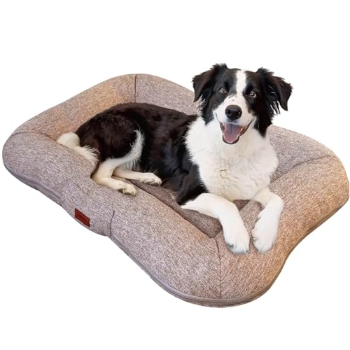 Zimoric Hundebett aus Plüsch, bequeme Hundehütte, rutschfeste Haustier-Schlafmatte für große, mittelgroße und kleine Hunderassen von Zimoric