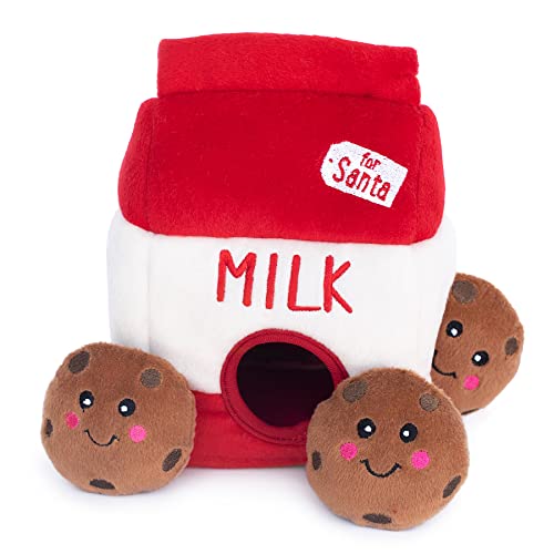 Zippy Paws ZP698 Holiday Zippy Burrow - Santa's Milk and Cookies Hundespielzeug, 300 g von ZippyPaws