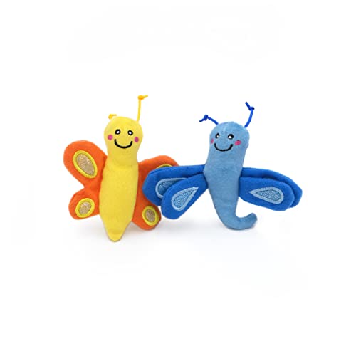 ZippyClaws 2er-Pack – Schmetterling und Libelle Hundespielzeug | Bunte Kautest- und Zerrspielzeuge mit Quietscher | Ideal für kleine bis mittelgroße Hunde ZippyClaws 2er-Pack – Schmetterling und Libelle Hundespielzeug | Bunte Kautest- und Zerrspielzeuge mit Quietscher | Ideal für kleine bis mittelgroße Hunde von ZippyPaws