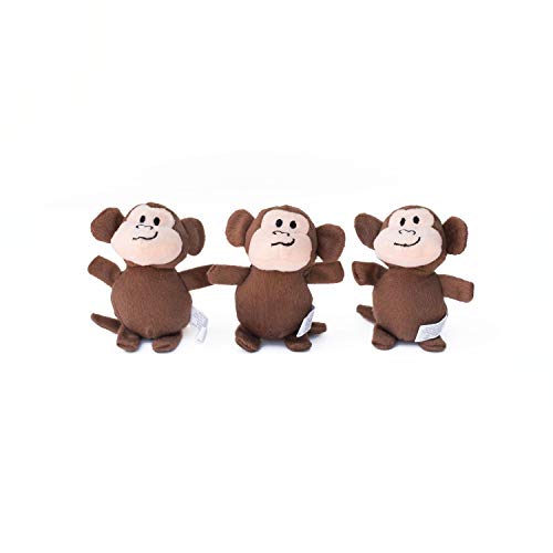 ZippyPaws Miniz - Affen (3er-Pack) von ZippyPaws