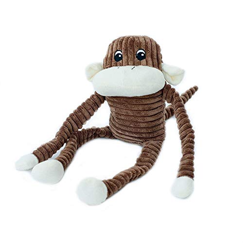 ZippyPaws Spencer Crinkle Monkey - Braun - Groß von ZippyPaws