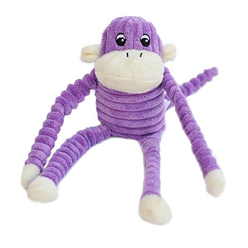 ZippyPaws Spencer The Crinkle Monkey - Small Purple Hundespielzeug von ZippyPaws