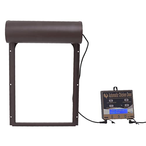 Automatischer Hühnerstall-Türöffner, Programmierbarer Aluminium-Hühnerstall-Türöffner mit Timer, Lichtsensor, Fernbedienung, 3 Modi (#2) von Zisemeil