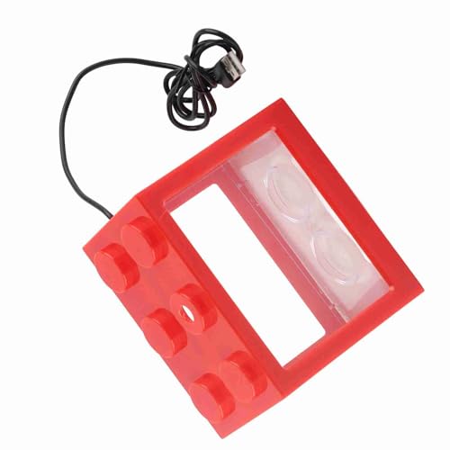 Dekoratives Aquarium, Mini-Aquarium, USB-LED-Licht, Lampe, Aquarium-Box für Büro, Teetisch, Dekoration (rot) von Zisemeil