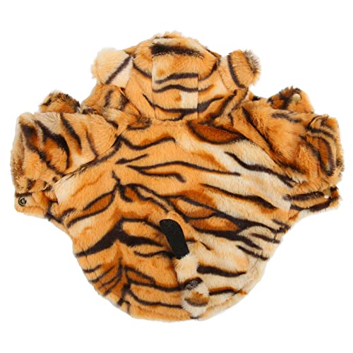 Halloween Hund Hoodie, Weich und Bequem Tiger Grain Polyester Warme Haustier Kleidung für Herbst und Winter für Kleine Hunde Innen Außen (L) von Zisemeil
