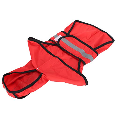 Haustier-Hunde-Regenmantel mit Kapuze, verstellbare Haustier-Regenjacke mit reflektierendem Streifen, Größe S von Zisemeil