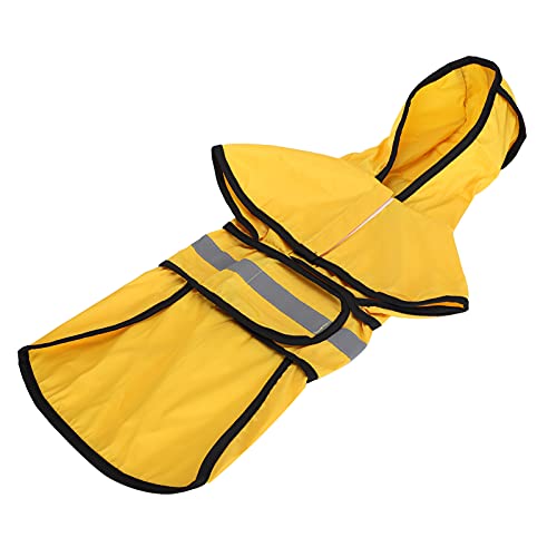 Haustier-Hunde-Regenmantel mit Kapuze, verstellbare Haustier-Regenjacke mit reflektierendem Streifen, Größe S von Zisemeil