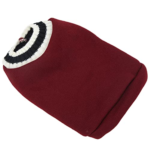 Hundepullover, Hundekleidung, warmes Strickkostüm, und Winter, gestrickte Hundeweste für Katze, Hund, Kaninchen, Chinchilla, Weinrot (XS) von Zisemeil