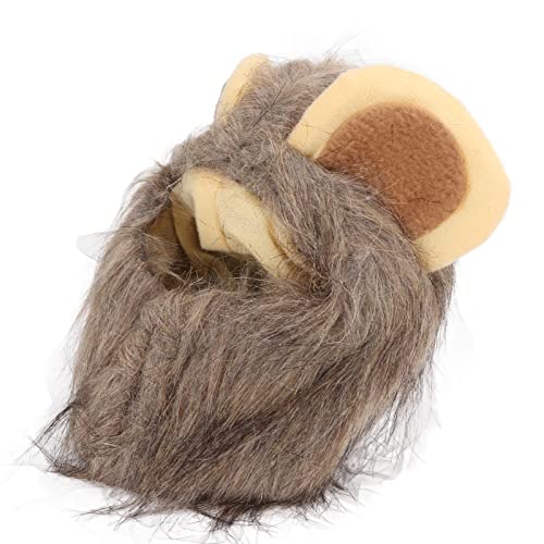 Kätzchen-Löwenhut, Katze, Löwenmähne Kostüm, flauschiges Welpenkostüm, Löwen-Kopfbedeckung, cooles Katzen-Halloween-Kostüm (L) von Zisemeil