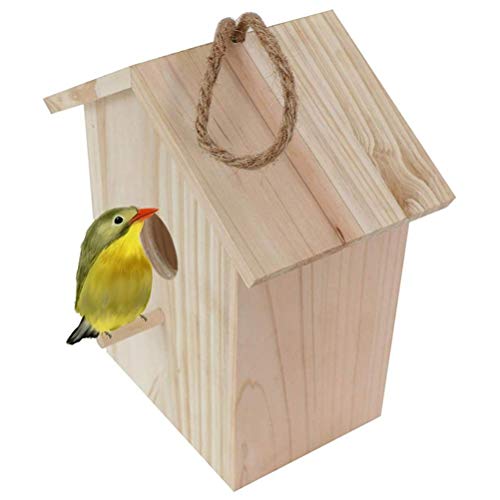 Vogelhaus Holz Vogelhaus Hängender Nistkasten Outdoor Fenster Käfig mit Saugnäpfen (A) von Zisemeil