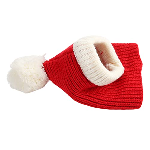 Weihnachtskostüm Outfit Katze Haustier Hund Kleidung, Rentier Stirnbänder Rot Kostüm Anzug Niedlich Santa Hut Schal Niedlich Lustig Haustier Hoodie Mantel für Kleine Haustiere (M) von Zisemeil