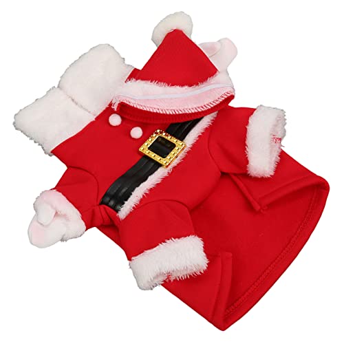 Weihnachtskostüm für Hunde, Weihnachtskleidung, warmer und angenehmer Weihnachtsanzug, Weihnachtsanzug für Welpen mit täglichem Partyhut (L) von Zisemeil