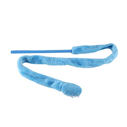 Zisemeil 24,9 cm Katzenstab-Spielzeug – Schlangenförmiges Katzenspielzeug, Katzenspielzeug, lustiges Katzenspielzeug, Kätzchen, Haustier-Spielspielzeug (blau) von Zisemeil