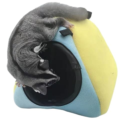 Zisemeil Hamster-Fleecebett, Warm, Weich, Bequem, Kleines Tier-Minibett, Winterhaus für Meerschweinchen (Gelb) von Zisemeil