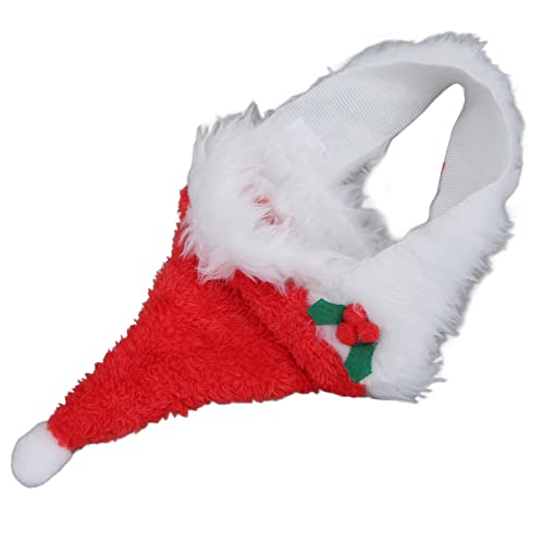 Zisemeil Haustier Weihnachtsmütze Hautfreundlich Schöne Hund Weihnachtsmütze mit Bart für Haustiere und Hunde (L) von Zisemeil