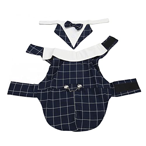 Zisemeil Hundeanzug und Bandana-Set, Haustier-Hochzeitsanzug, Fliege, Gürtelmuster, formelles Kostüm, Hunde-Partyanzug für Hochzeit, Halloween, Geburtstag, Cosplay (XL) von Zisemeil