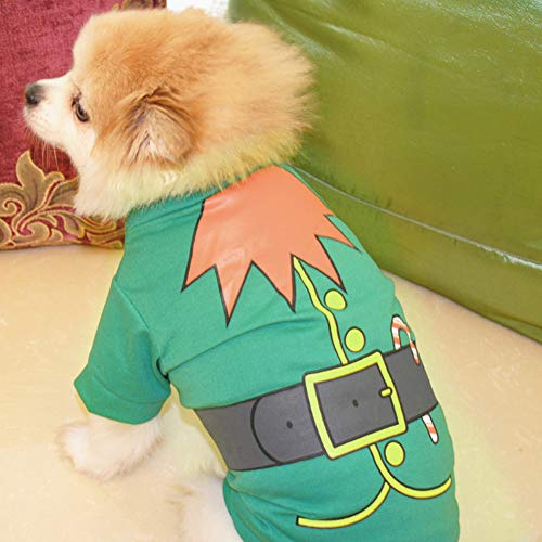 Zisemeil Weihnachten Hundekleidung Weich Warm Süß Hundekleidung Kleid für Kleine Hunde Welpen Jacke Kleidung Festival Outfit (S) von Zisemeil