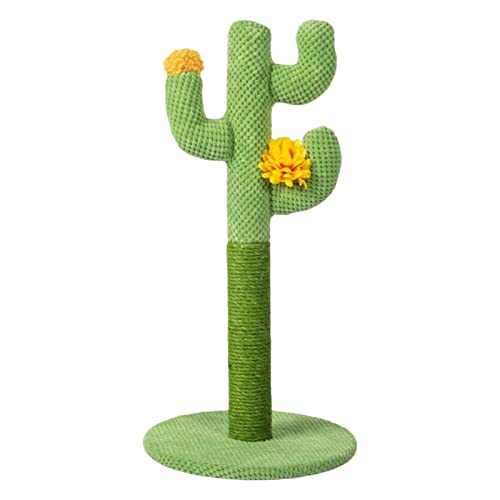 Cactus Cat Scratcher Tree, 1 Stück Interaktiver Kratzbaum für Kätzchen mit 3 Kratzstangen, Interaktiver Kratzbaum mit Stabiler Basis für Katzen und Kätzchen von Ziurmut