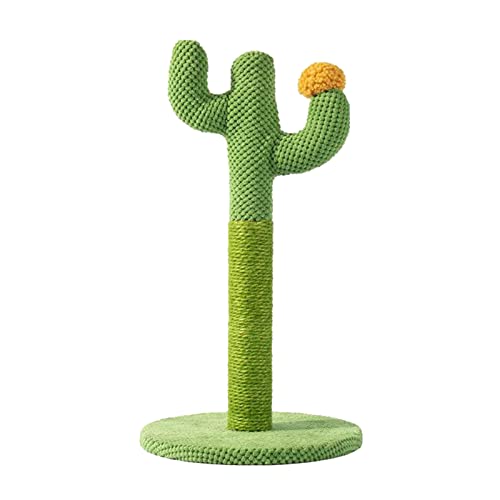 Cactus Cat Scratcher Tree, 1 süßes Kätzchen-Spielzeug mit Kratzstangen, schützt Möbel mit natürlichem Sisal-Katzenspielzeug, interaktives stabiles Basis-Haustierspielzeug für Katzen und Kätzchen von Ziurmut