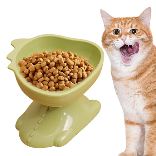 Erhöhte Katzennäpfe, erhöhte Futternäpfe für Katzen, geneigter, erhöhter Katzen-Futterspender, Kunststoff-Anti-Erbrechen-Näpfe, Futter- und Wasserversorgung für Katzen, Reisefutter-Wasserspender für H von Ziurmut