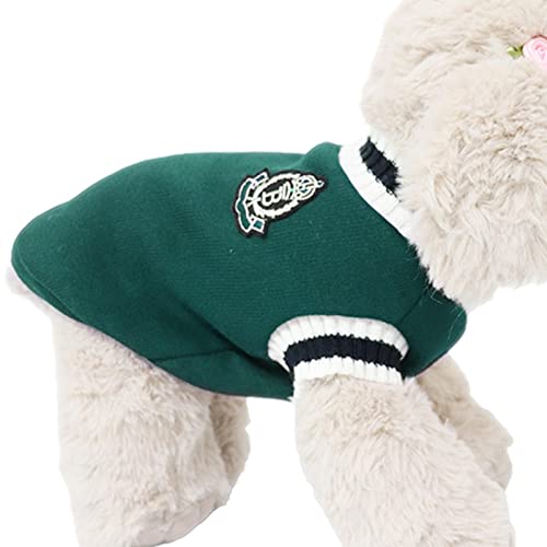 Hundepullover – Atmungsaktiver Strickpullover mit Luftdurchlässigkeit, Nicht klebrige Haare, Strickpullover, Dicker College-Stil, Winterkleidung für kleine Hunde, mittelgroße Hunde, große von Ziurmut