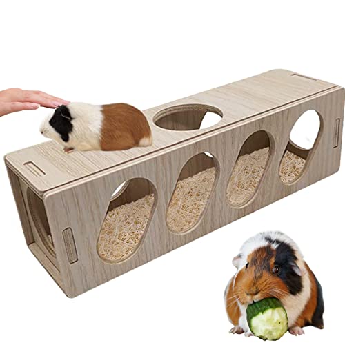Spielzeug für Hamster - Hamster Tunnel Fluchtspielzeug Kleines Holzversteck - Sichere Verwendung von Mehrzweck-Rennmaus-Anreicherungsspielzeug für Kätzchen, Kaninchen, Wiesel, Murmeltiere Ziurmut von Ziurmut