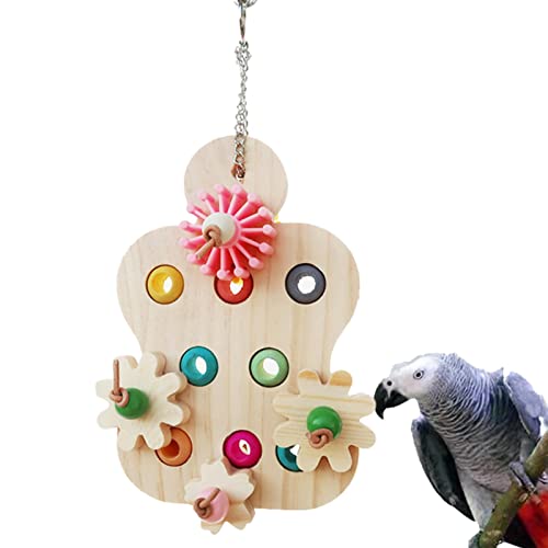 Vogelkauspielzeug, Vogel Kauen Reißspielzeug, Vogelkäfig Spielzeug Sittiche Beißspielzeug für Große Aras Cokatoos Afrikanisches Grau Haken-Design von Ziurmut