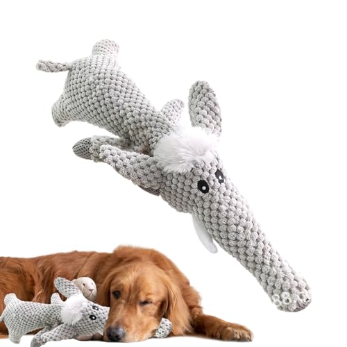 Ziurmut Hundeseilspielzeug,Quietschendes Kauspielzeug für Welpen in Elefantenform | Niedliches ausgestopftes Hundespielzeug, weiches Hundespielzeug für Training, Haustiere, Mundgesundheit von Ziurmut
