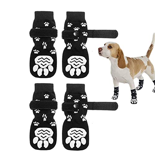 rutschfeste Socken für Hunde und Katzen, rutschfeste Traktionskontrolle, Pfotenschutz, rutschfeste Socken mit Verschluss, EIN weicher Haustierschutz, verbessern den Griff Ihres Hundes von Ziurmut