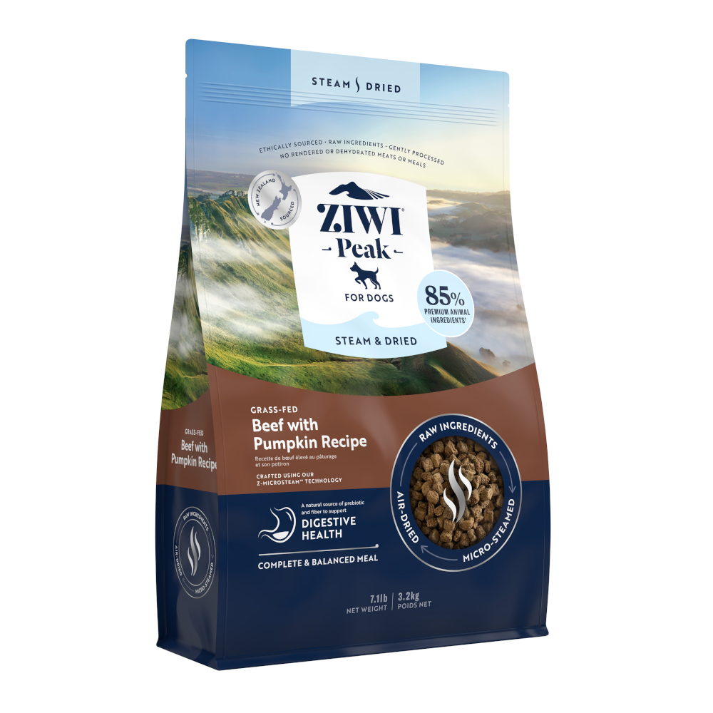 Ziwi Peak zum Sonderpreis! - 3,2 kg Steam & Dried Rind mit Kürbis von Ziwipeak