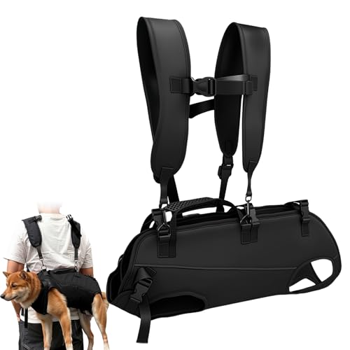 Ziyonix Haustier-Tragerucksack mit Tragegriff, Hunde Hebegeschirr, Hundeschlinge für Ältere Hunde, Hund Notfallrucksack Unterstützung für Ausritte Reisen Wandern Radfahren Motorradfahren (M) von Ziyonix