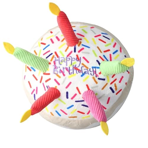 Ziyonix Hund Geburtstagstorte Spielzeug Quietschendes Hundespielzeug Hundegeburtstag Plüsch Kuchen Spielzeug für Haustier Interaktives Geburtstagsgeschenk Ziyonix Hund Geburtstagstorte Spielzeug Quietschendes Hundespielzeug Hundegeburtstag Plüsch Kuchen Spielzeug für Haustier Interaktives Geburtstagsgeschenk von Ziyonix