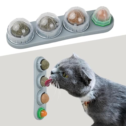 Ziyonix Natürliche Katzenminze-Bälle für Katzen, Drehbare Katzenminze Spielzeug für Kätzchen, Zahnreinigung Dental Katze Spielzeug, Essbare Katzenminze Wandball für Kätzchen Katzen Ziyonix Natürliche Katzenminze-Bälle für Katzen, Drehbare Katzenminze Spielzeug für Kätzchen, Zahnreinigung Dental Katze Spielzeug, Essbare Katzenminze Wandball für Kätzchen Katzen von Ziyonix