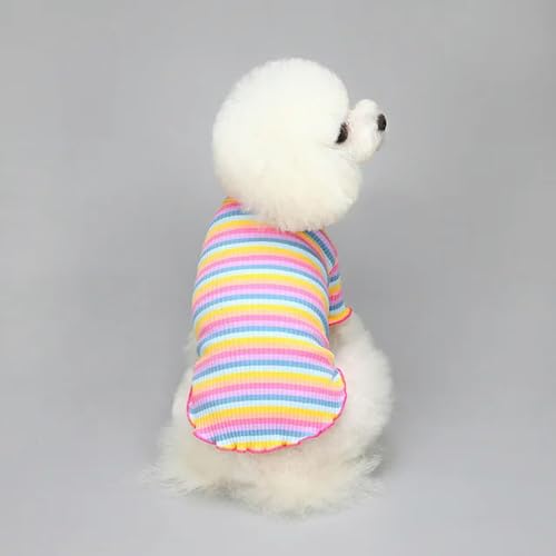 Modischer, gestreifter Hunde-Kapuzenpullover für kleine Hunde, bequemes Hunde-Pullover, Hemd, niedlicher Hund von Zjwchao