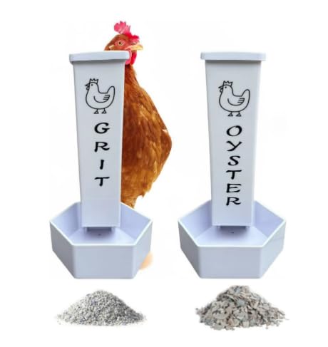 Futterspender für Hühner-Austernschalen und Kies, 2 Stück, hängende Kunststoff-Geflügel-Futtertrog, Hühnerstall-Zubehör, kein Abfall, präzise Ernährung Futterspender für Hühner-Austernschalen und Kies, 2 Stück, hängende Kunststoff-Geflügel-Futtertrog, Hühnerstall-Zubehör, kein Abfall, präzise Ernährung von Zjyufy