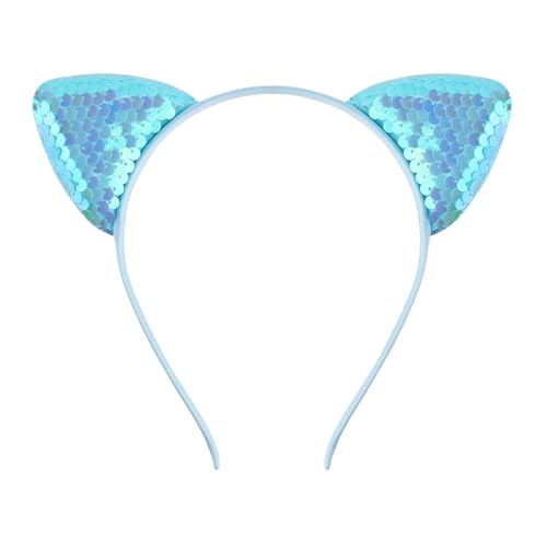 Leichtes Katzenohr Accessoire Mit Leuchtend Blauem Pailletten Haardekoration Für Rollenspiele Und Feierlichkeiten Leichtes Katzenohr Accessoire Mit Leuchtend Blauem Pailletten Haardekoration Für Rollenspiele Und Feierlichkeiten von Zktfyshk