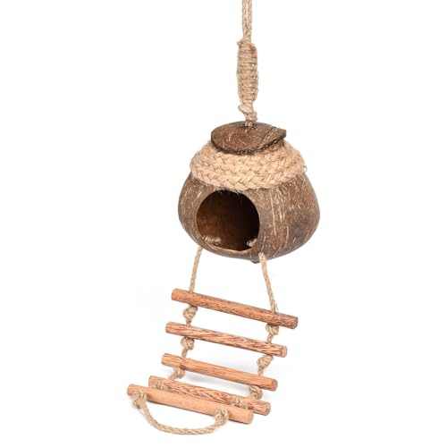 Zktfyshk Delicate Bird House Kokosnüsse Muschel Haustier Eichhörnchen Spielzeug Freien Nest Für Vögel In Garten Oder Balkonen von Zktfyshk