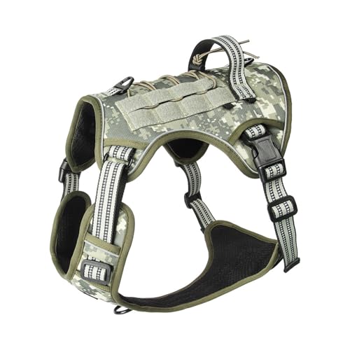 Zktfyshk Großes Hundegeschirr aus robustem Oxford-Gewebe mit reflektierenden Streifen zur Verbesserung der Sichtbarkeit bei Nacht Zktfyshk Großes Hundegeschirr aus robustem Oxford-Gewebe mit reflektierenden Streifen zur Verbesserung der Sichtbarkeit bei Nacht von Zktfyshk