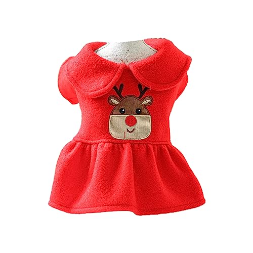 Zktfyshk Hunde-Kapuzenkleid für große Hunde, Hundebekleidung, Pullover, Welpen-Pyjama, Kleid, Weihnachtsthema Zktfyshk Hunde-Kapuzenkleid für große Hunde, Hundebekleidung, Pullover, Welpen-Pyjama, Kleid, Weihnachtsthema von Zktfyshk