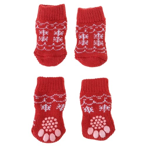 Zktfyshk Weihnachtssocken für Hunde, rutschfest, weich, bequem, für Feiertage, Feste, 2 Paar Zktfyshk Weihnachtssocken für Hunde, rutschfest, weich, bequem, für Feiertage, Feste, 2 Paar von Zktfyshk
