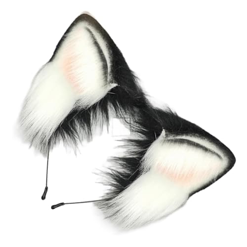 1/2pcs Tierische Ohren Stirnbänder Schwanzhund Kostüme Hund Ohren Stirnband Kunstpelze Schwanz Halloween Cosplay Party Kostüme von Zkydhbd