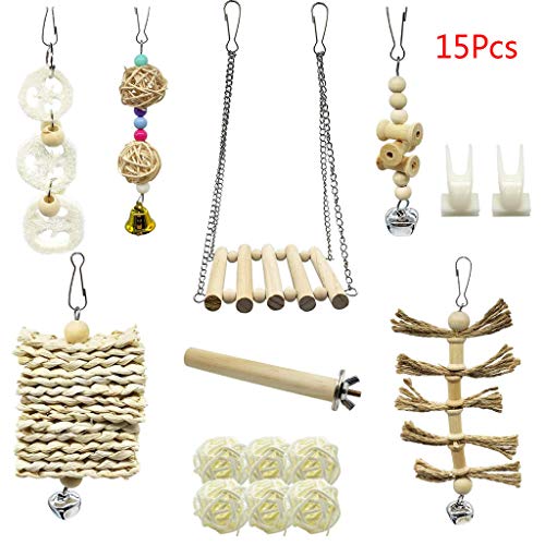 15pcs/Set Haustier Hanging Stand Saches Training Unterhaltung Haustier Vögel Käfig Hängematte Papagei Holz Schwung Kauspiel Spielzeug 15pcs/Set Haustier Hanging Stand Saches Training Unterhaltung Haustier Vögel Käfig Hängematte Papagei Holz Schwung Kauspiel Spielzeug von Zkydhbd