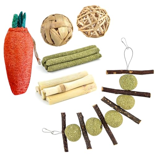 6-teiliges Hasen Kauspielzeug Für Kaninchen Für Heu Leckereien Grasstäbchen Zweige Rattan Kugeln Für Kaninchen Chinchilla Streifenhörnchen Saubere Zähne 6-teiliges Hasen Kauspielzeug Für Kaninchen Für Heu Leckereien Grasstäbchen Zweige Rattan Kugeln Für Kaninchen Chinchilla Streifenhörnchen Saubere Zähne von Zkydhbd