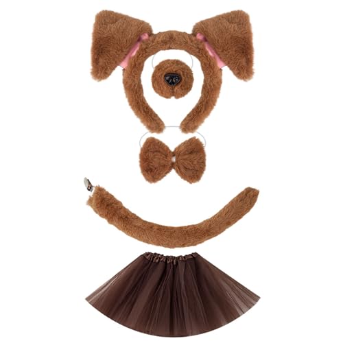 Animal Dog Kostüme Set Accessoires Schönes Hund Ohren Stirnband Mit Schwanztutu Röcken Für Halloween Kostüm Cosplay Party Animal Dog Kostüme Set Accessoires Schönes Hund Ohren Stirnband Mit Schwanztutu Röcken Für Halloween Kostüm Cosplay Party von Zkydhbd