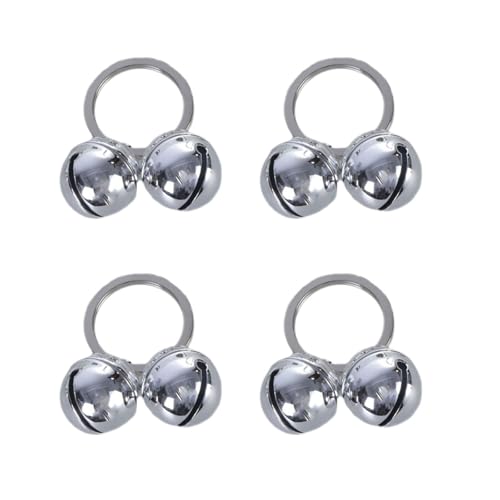 Zkydhbd 4pcs Messing Hundekragen Glocken Haustier Hängende Ringe Anhänger Halsband Für Sicherheit Und Stile Laute Glocken von Zkydhbd