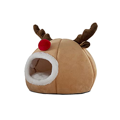 Zkydhbd Für Katzenbett Für Hauskatzen Kleine Hunde Warmes Bett Weihnachten Welpenzeltbett Kätzchen Rentierhöhle Hütte Abnehmbares Waschbares Kissen Zkydhbd Für Katzenbett Für Hauskatzen Kleine Hunde Warmes Bett Weihnachten Welpenzeltbett Kätzchen Rentierhöhle Hütte Abnehmbares Waschbares Kissen von Zkydhbd