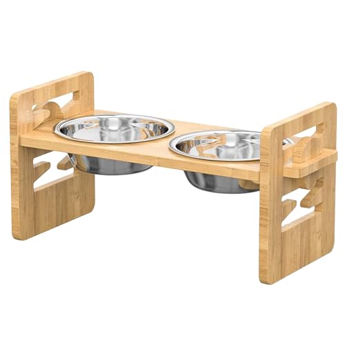 Zkydhbd Katzennapf Mit Geneigtem Ständer Anti Vomiting Höhenverstellbar Hunde Doppelnapf Zum Füttern Von Haustieren Futter Für Hunde Zkydhbd Katzennapf Mit Geneigtem Ständer Anti Vomiting Höhenverstellbar Hunde Doppelnapf Zum Füttern Von Haustieren Futter Für Hunde von Zkydhbd